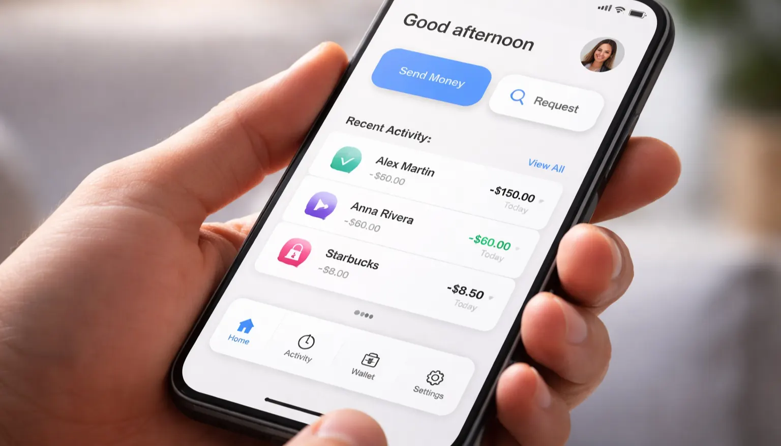 Ecrã de smartphone a mostrar interface de aplicação de jogos